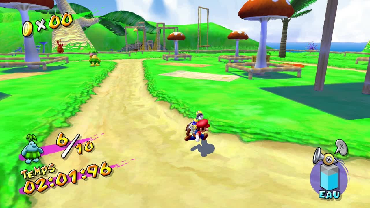 Super Mario Sunshine – Village Pianta : soleil n°6 "Les dix Pianta en danger"