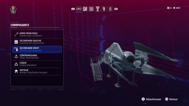 Star Wars Squadrons : Personnalisation et amélioration d'un Intercepteur Tie
