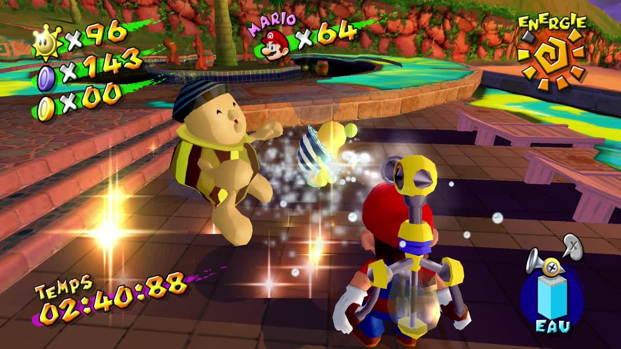 Super Mario Sunshine – Plage Sirena : pièces bleues de l'épisode 6
