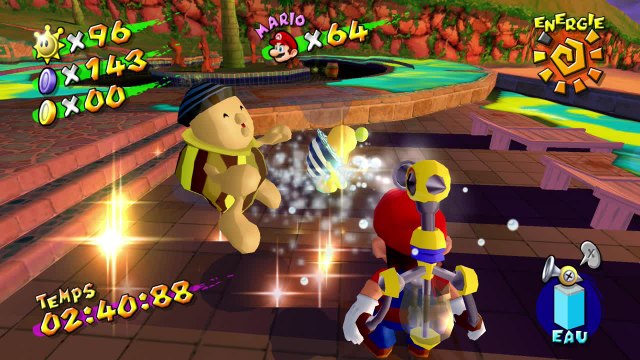Super Mario Sunshine – Plage Sirena : pièces bleues de l'épisode 6