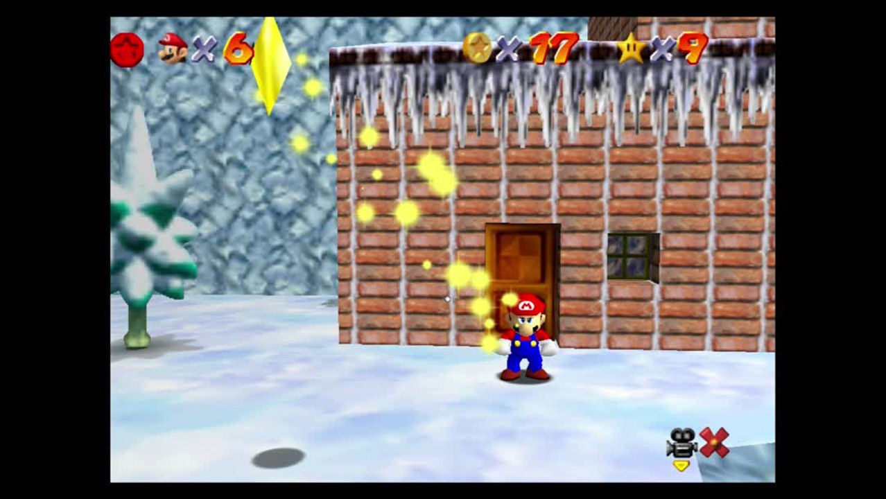 Super Mario 64 – Montagne Gla-Gla : étoile n°1 "Glissade sur glace"