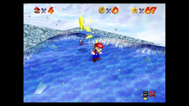 Super Mario 64 – Chez le roi des neiges : étoile n°2 Combattez le Gros Moche givré
