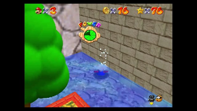 Super Mario 64 – Monde trempé-séché : étoile n°5 Pièces rouges : ville engloutie