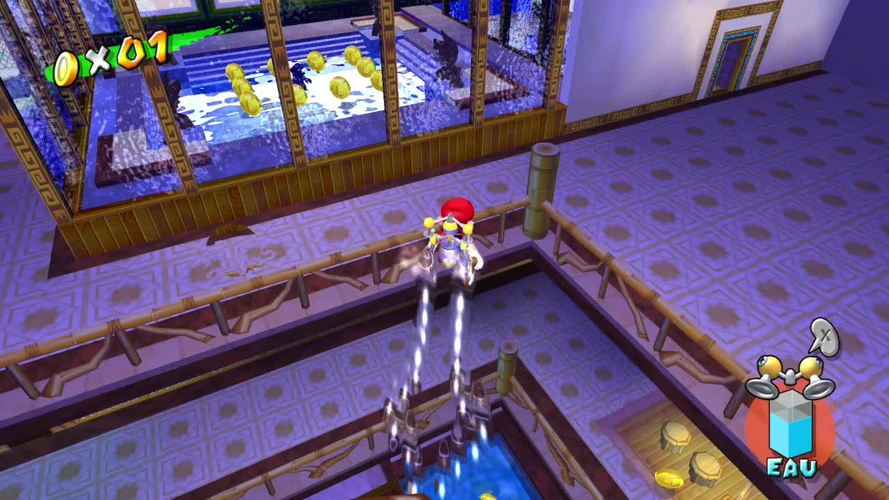 Super Mario Sunshine – Plage Sirena : pièces bleues de l'épisode 7