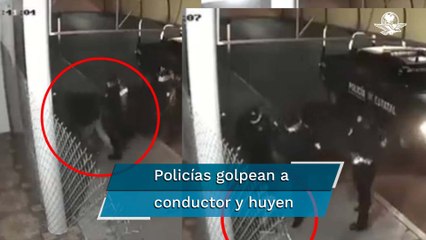 Captan a policías golpeando a conductor en Zinacantepec, Edomex