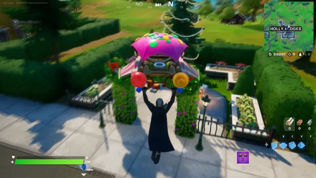 Fortnite, saison 5 : Danser près de différents sapins de Noël (Défi de l'opération chute de neige)