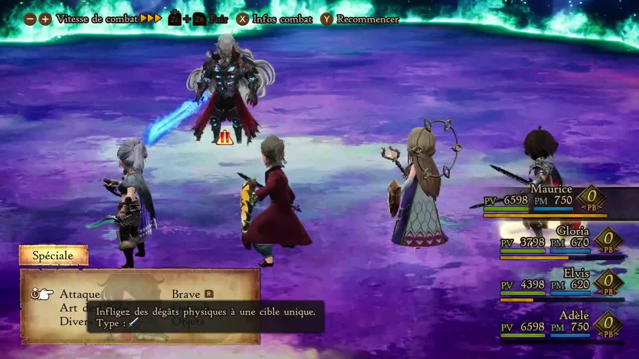 Bravely Default 2 - Combat contre Adam