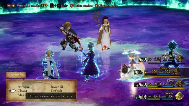 Bravely Default 2 - Combat contre Gladys et Helio