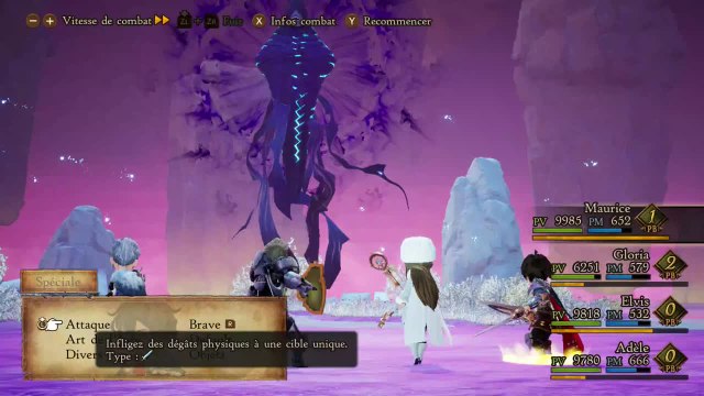 Bravely Default 2 - Combat contre l'Abîme de la nuit - Phase 2