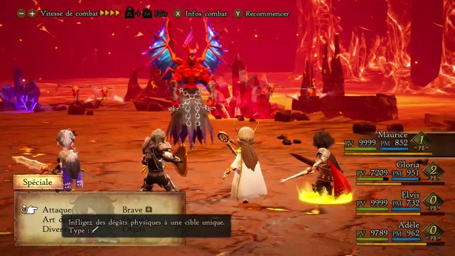 Bravely Default 2 - Combat contre D-VRGR