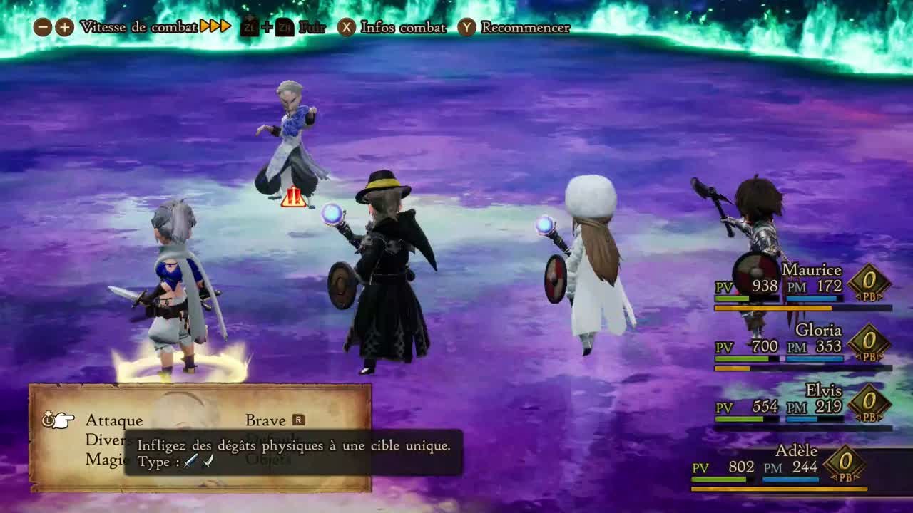 Bravely Default 2 - Combat contre Horten