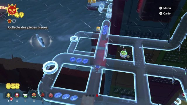 Tour Tuyaux-de-poils – Collecte des pièces bleues