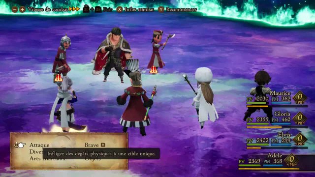 Bravely Default 2 - Combat contre Bernard