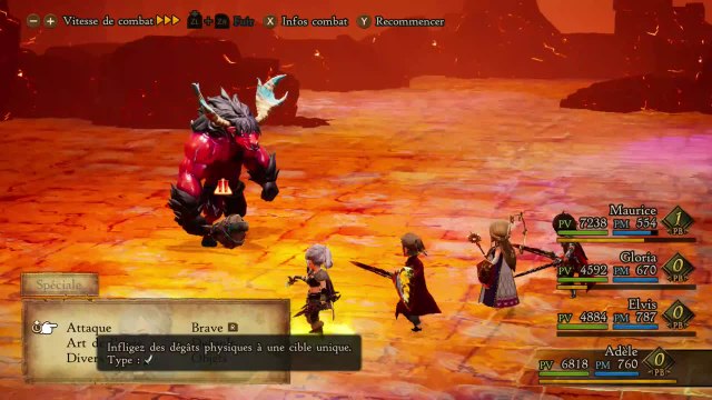 Bravely Default 2 - Combat contre Catoblépas