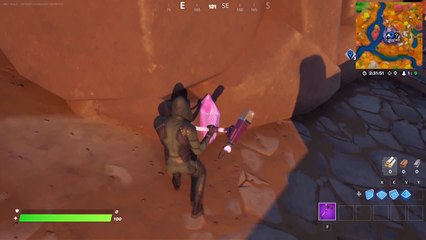 Fortnite, saison 6 : Se déguiser et frapper trois cristaux résonants à la Flèche (quêtes de la Flèche - Tarana)