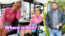 JLo looks fresh and beautiful when she unexpectedly visits a beauty shop - But where is Ben?