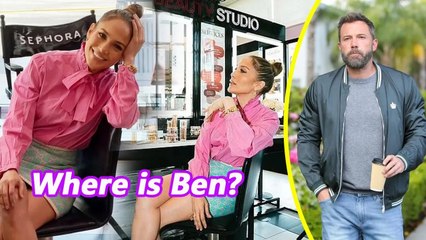 JLo looks fresh and beautiful when she unexpectedly visits a beauty shop - But where is Ben?