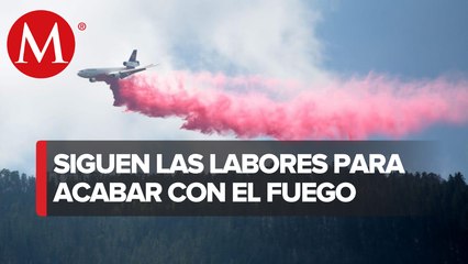 Llega avión DC-10 AIR Tank a la sierra de Santiago; incendio controlado a un 80%