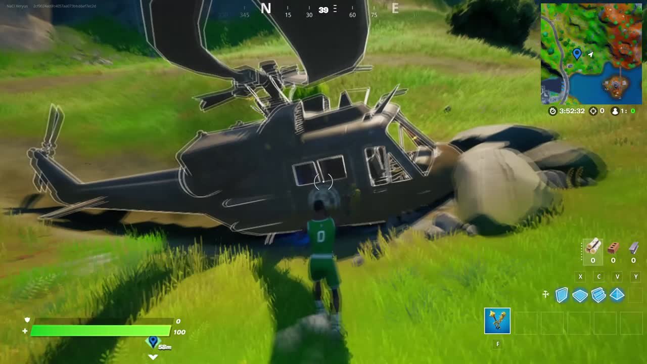 Fortnite, saison 6 : Examiner l'hélicoptère noir qui s'est écrasé (défis Alien Foreshadowing)