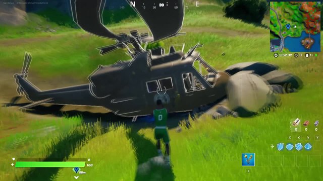 Fortnite, saison 6 : Examiner l'hélicoptère noir qui s'est écrasé (défis Alien Foreshadowing)