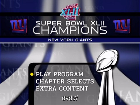 Opening to Super Bowl XLII Champions: New York Giants 2008 DVD (HD)