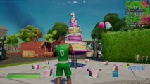 Fortnite, saison 8: Manger des gâteaux d'anniversaires dans plusieurs parties ( défis d'anniversaire)