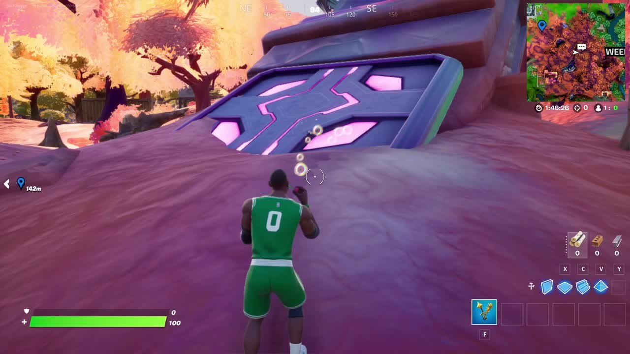 Fortnite, saison 8 : Utilisez un tremplin sur un site de crash extraterrestre (carte de défis de Lièvre cruel)