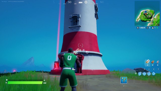 Fortnite, saison 8 : Faire un emote à la station météo, au Fort Lacrêpe et au phare de Lockie (carte de défis de Lycan)