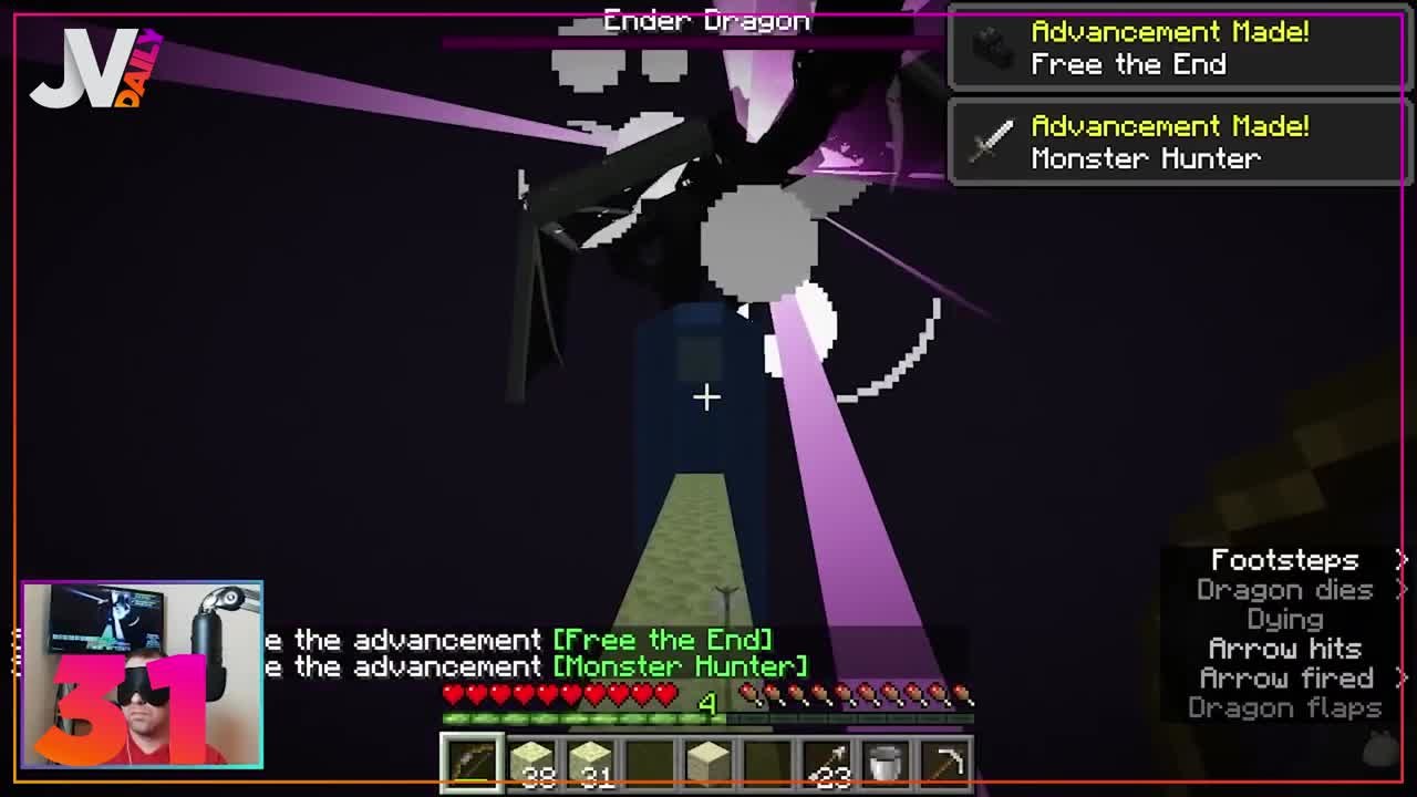 JVCom Daily - Minecraft speedrun yeux bandés