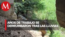 Colapsan viviendas de asentamientos irregulares en Cunduacán, Tabasco