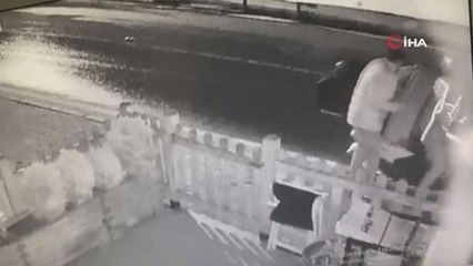 Sarıyer’de klima motoru hırsızlığı kamerada