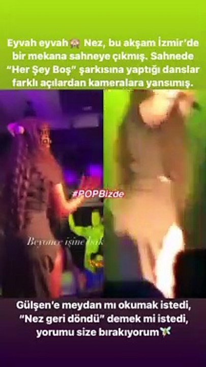 Nez Küs Olduğu Gülşen'in İzinden Gitti, Sahnede Eteğini Açtı!