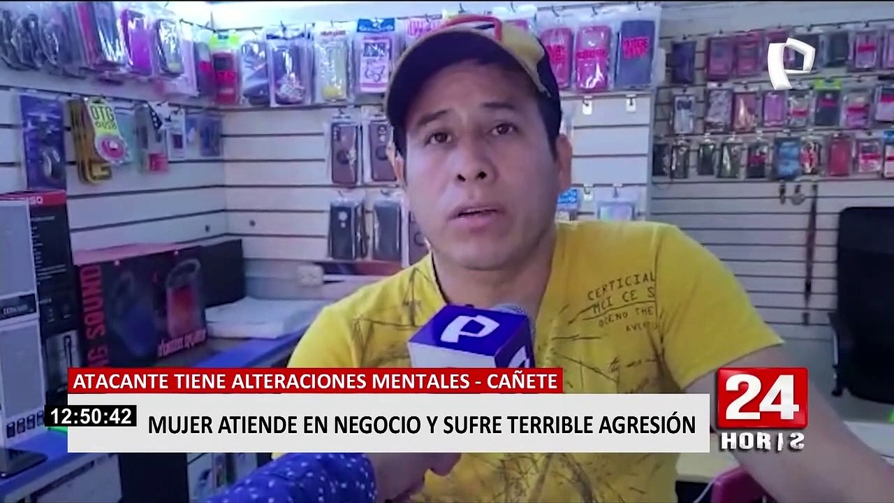 Cañete: sujeto con alteraciones mentales golpeó a una comerciante dejándola tirada en el piso