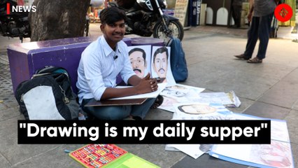 Self-taught artist in Chennai draws himself out of poverty, one stroke at a time