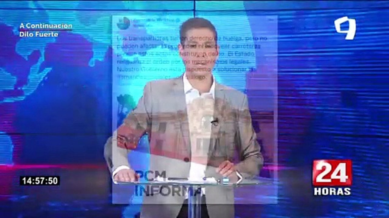 PCM: “Respetamos el derecho a la huelga de transportistas, pero nadie puede bloquear las carreteras”