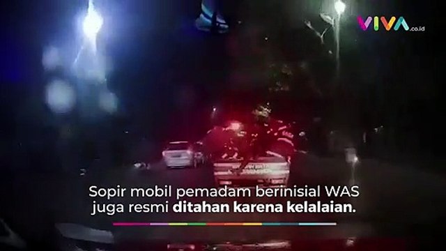 Detik-detik Mobil Damkar Tabrak Pemotor hingga Tewas