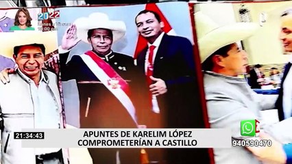 Descargar video: Karelim López entregó a la Fiscalía apuntes que comprometerían a Pedro Castillo