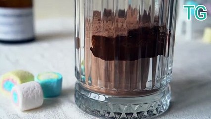 Yummy chocolate drink making