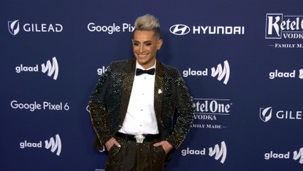 Frankie Grande attends the 33rd Annual GLAAD Media Awards red carpet in Los Angeles