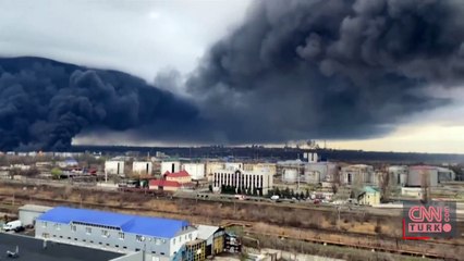 Şehirdeki petrol rafinerisi füzelerle vuruldu