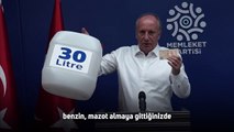 Muharrem İnce: Erdoğan bir daha seçilirse bardakla benzin, mazot alırız!
