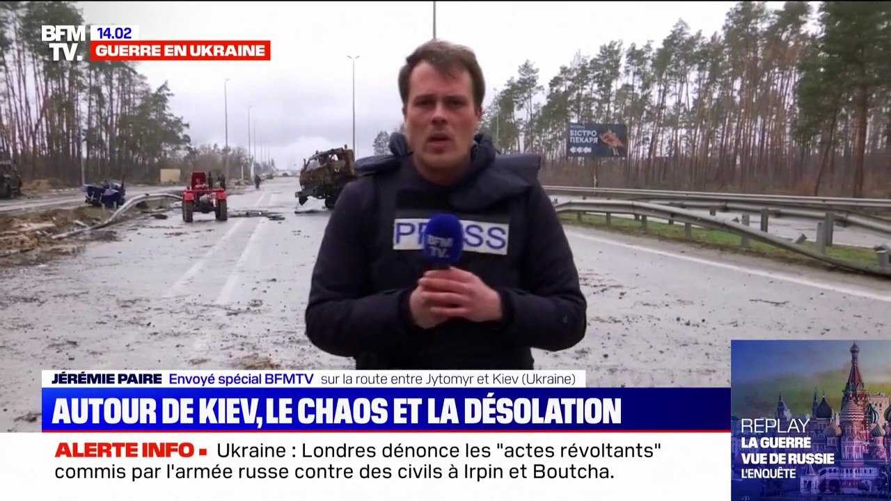 Autour de Kiev, l'armée ukrainienne documente les potentiels crimes de guerre et déminent les routes