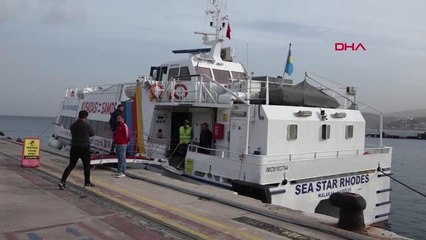 AYDIN KUŞADASI'NDAN SİSAM'A 2 YIL SONRA İLK FERİBOT SEFERİ