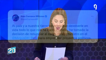 Juan Carrasco Millones renunció al cargo de viceministro de Justicia