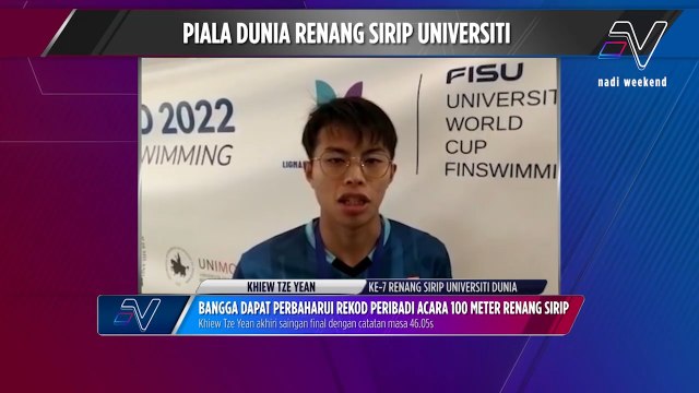Khiew Tze Yean bangga perbaharui rekod peribadi 100m renang sirip