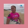 Philippa Anderson thanks sponsor Kim  Burton/April 3 2022/Newcastle Herald