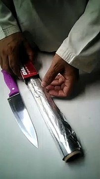 Sharpening kitchen knife.