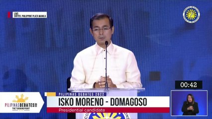 Closing message ni Isko Moreno sa 2nd Comelec presidential debate
