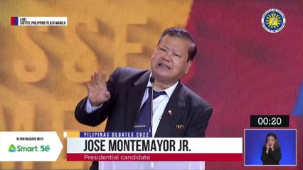 Closing message ni Jose Montemayor Jr. sa 2nd Comelec presidential debate