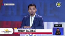 Closing message ni Manny Pacquiao sa 2nd Comelec presidential debate